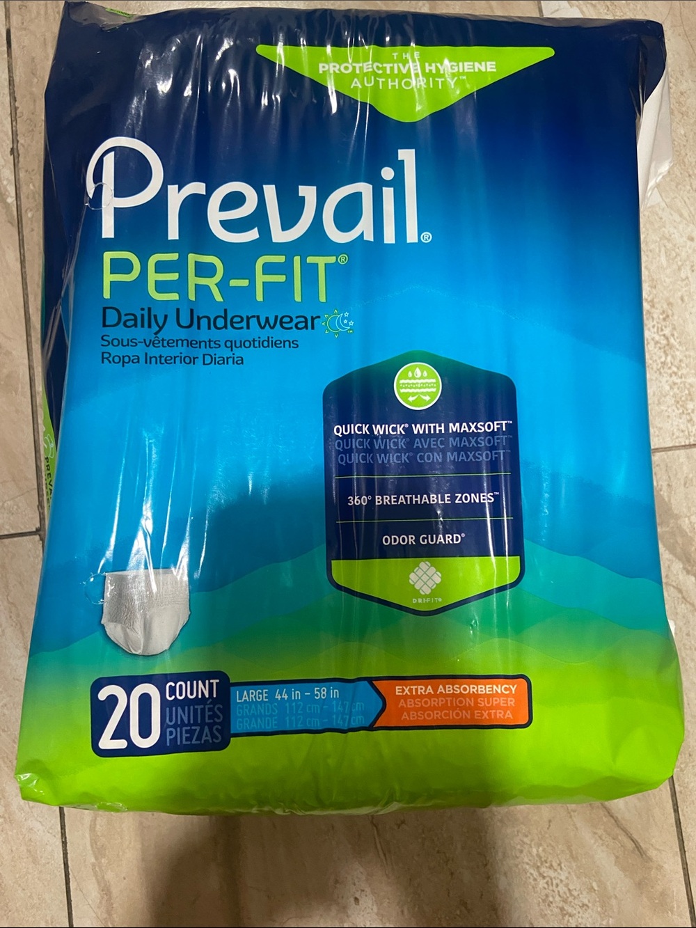 Prevail PER-FIT Daily Underwear - Blue & Lime
